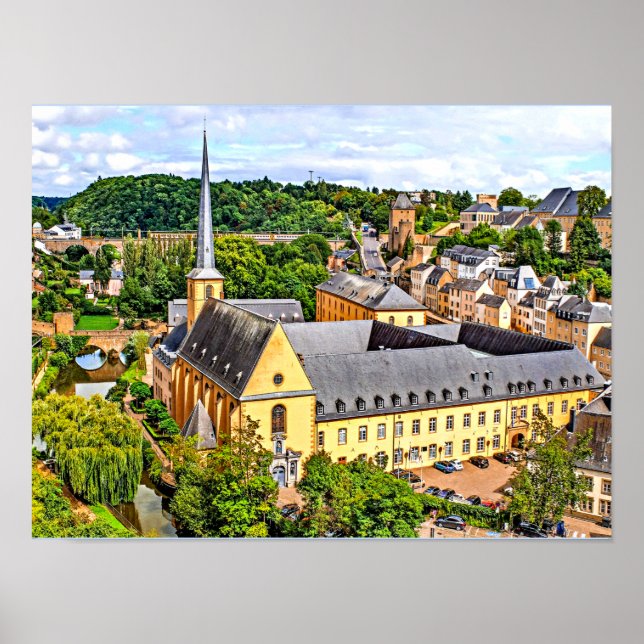 Luxembourg Cityscape photograph Poster (Front)