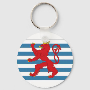 Luxembourg Civil Ensign Keychain