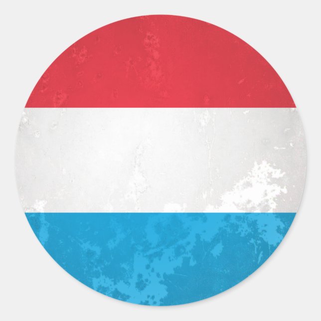 Luxembourg Classic Round Sticker (Front)