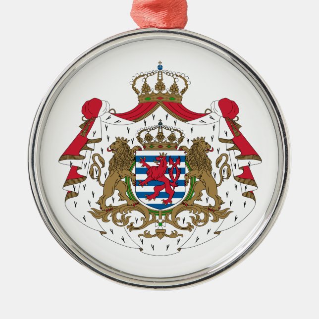 Luxembourg Coat Of Arms Metal Ornament (Front)