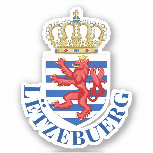 Luxembourg coat of arms (with name underneath) (Front)