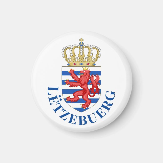 Luxembourg coat of arms (with name underneath) magnet (Front)