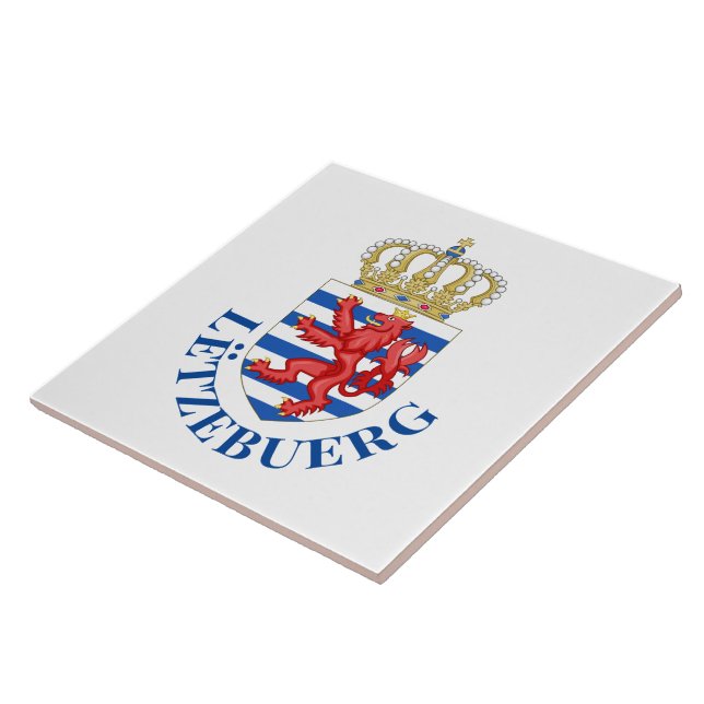 Luxembourg coat of arms (with name underneath) tile (Side)