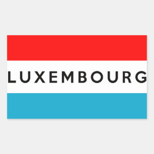 luxembourg country flag symbol name text sticker