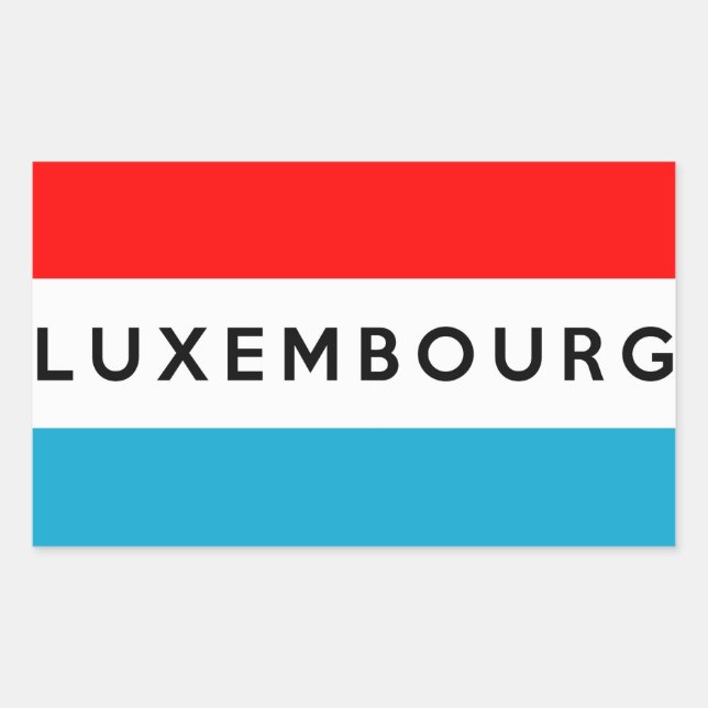 luxembourg country flag symbol name text sticker (Front)