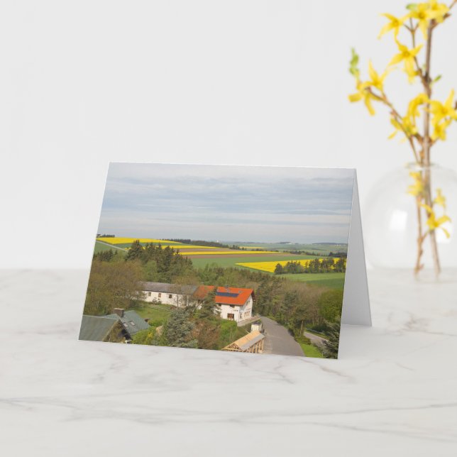 Luxembourg countryside card (Yellow Flower)
