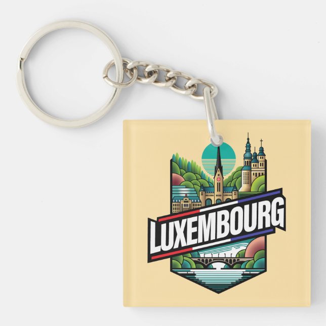 Luxembourg Europe Keychain (Front)