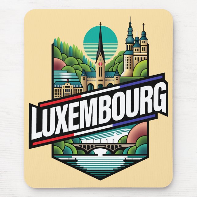 Luxembourg Europe Mouse Pad (Front)