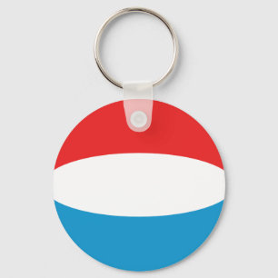 Luxembourg Fisheye Flag Keychain