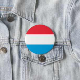 Luxembourg flag 3 inch round button