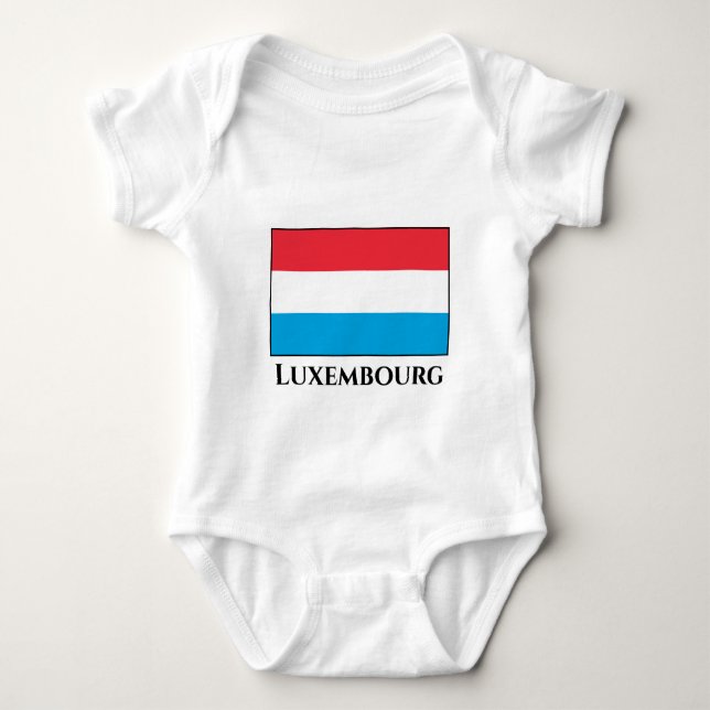 Luxembourg Flag Baby Bodysuit (Front)