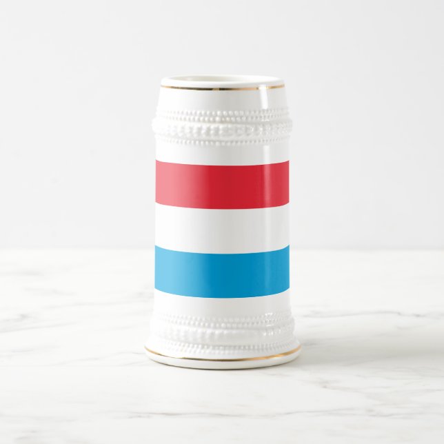 Luxembourg Flag Beer Stein (Center)