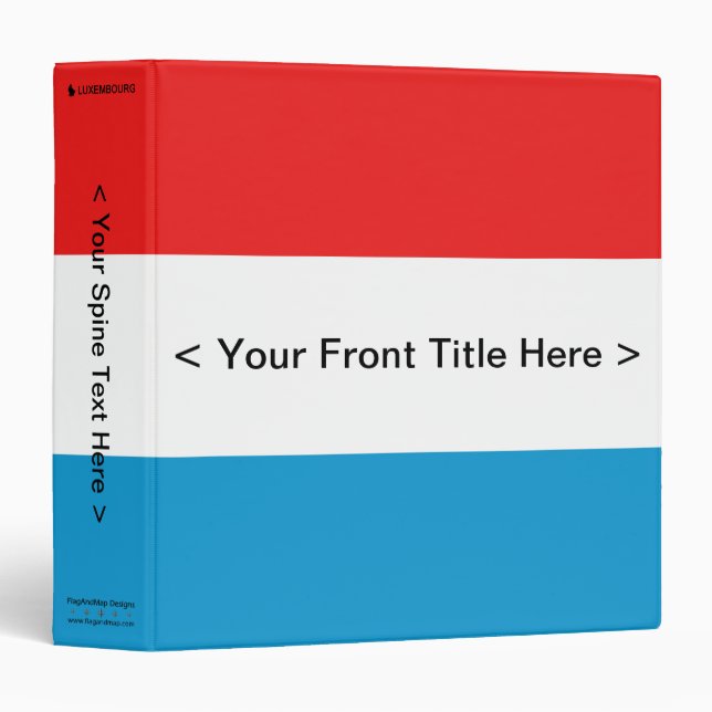 Luxembourg Flag Binder (Front/Spine)