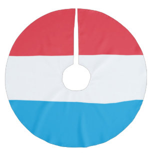 Luxembourg flag brushed polyester tree skirt