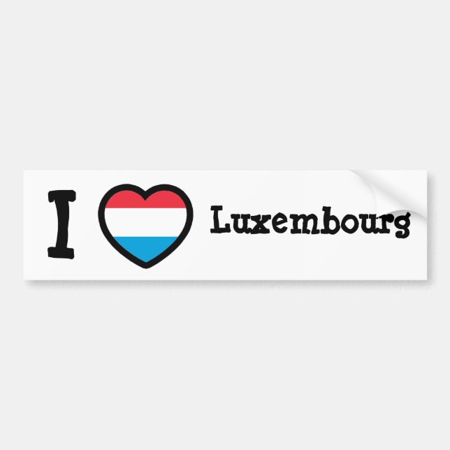 Luxembourg Flag Bumper Sticker (Front)
