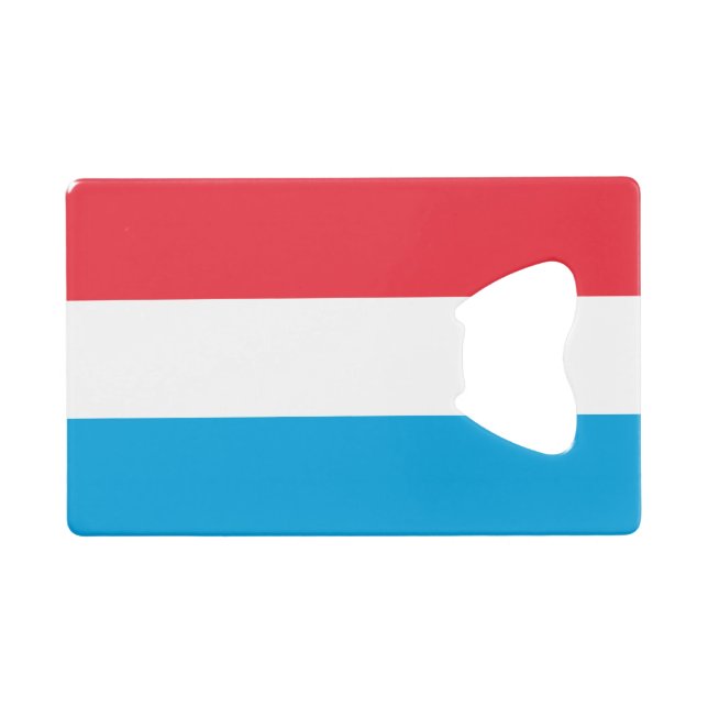 Luxembourg Flag Credit Card Bottle Opener (Front (Horizontal))