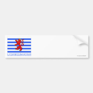 Luxembourg Flag (de facto) with Name Bumper Sticker