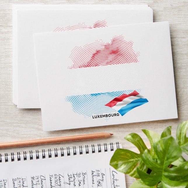 Luxembourg flag envelope (Stacked)