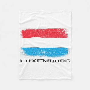 Luxembourg Flag Europe Travel Vacation Europe Luxe Fleece Blanket