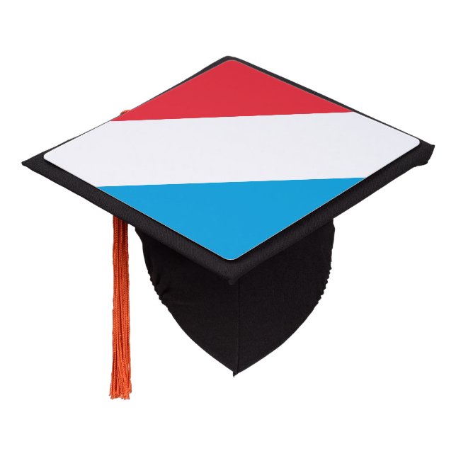 Luxembourg Flag Graduation Cap Topper (Angled)