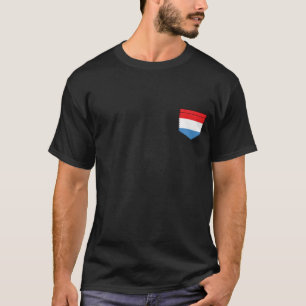 luxembourg flag in a shape of a pocket T-Shirt