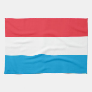 Luxembourg flag kitchen towel