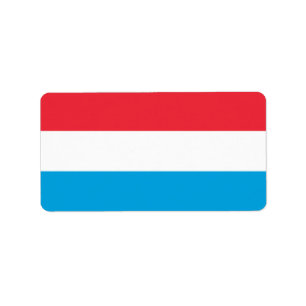 Luxembourg flag label