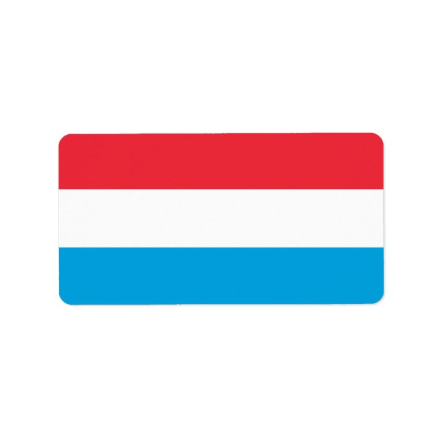 Luxembourg flag label (Front)