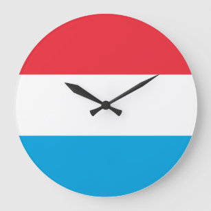 Luxembourg Flag Large Clock