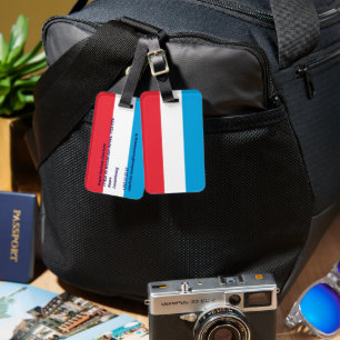 Luxembourg flag luggage tag