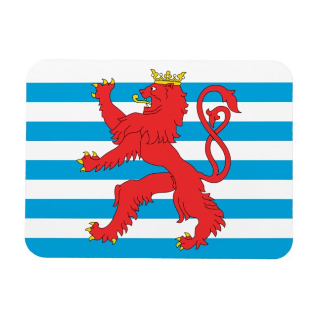 Luxembourg Flag Magnet - Red Lion (Horizontal)