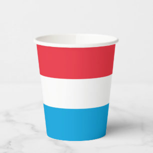 Luxembourg flag paper cups