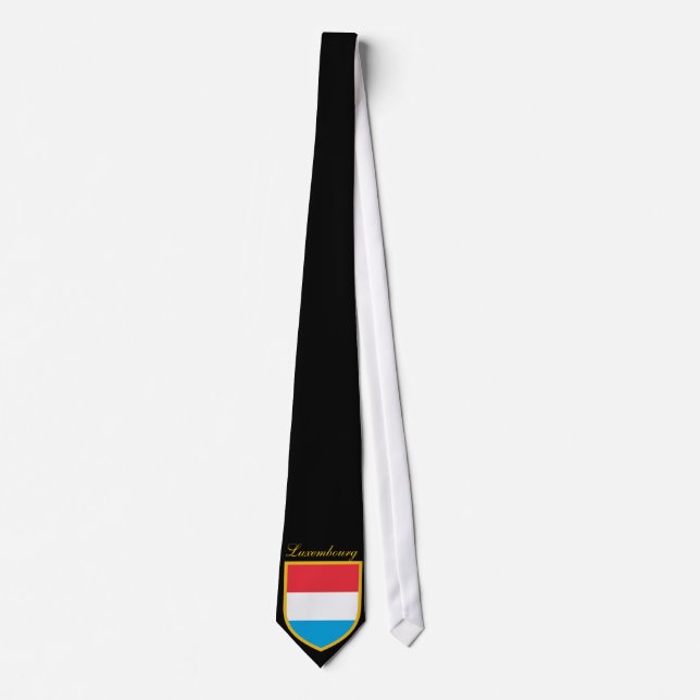 Luxembourg  Flag Personalized Tie (Front)