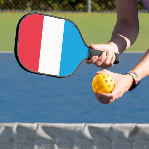 Luxembourg flag pickleball paddle