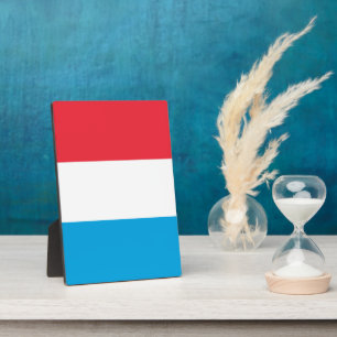 Luxembourg flag plaque