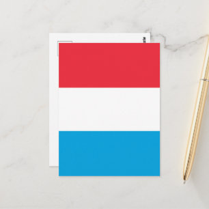 Luxembourg flag postcard