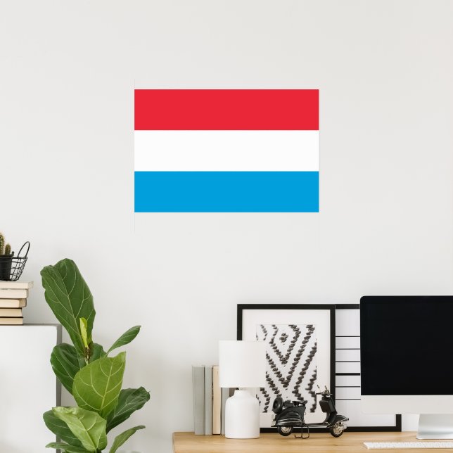 Luxembourg flag poster (Home Office)