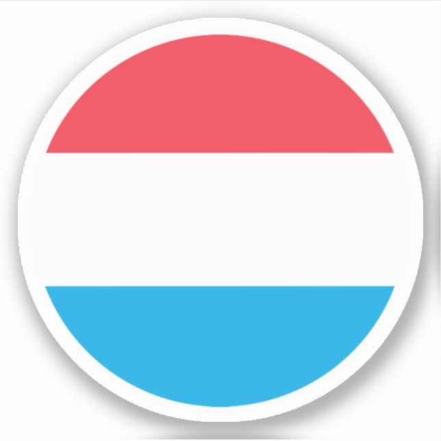 Luxembourg Flag Round Sticker (Front)