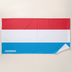 Luxembourg Flag Splendid Patriotic Beach Towel