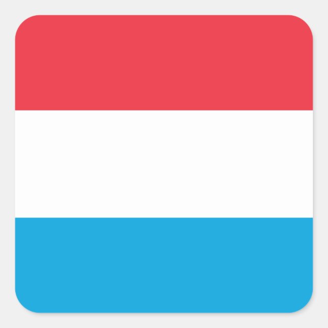 Luxembourg Flag Square Sticker (Front)