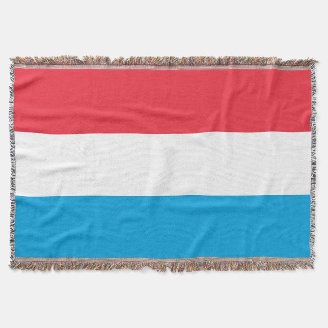 Luxembourg flag throw blanket (Front)