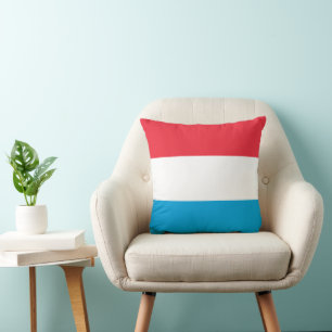 Luxembourg flag throw pillow