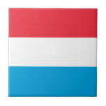 Luxembourg Flag Tile<br><div class="desc">Patriotic flag of Luxembourg.</div>