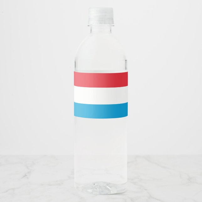 Luxembourg flag water bottle label (Front)