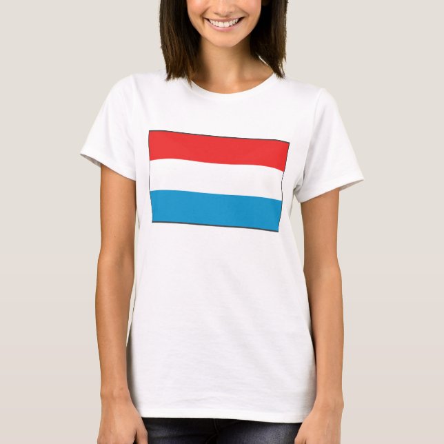 Luxembourg Flag x Map T-Shirt (Front)