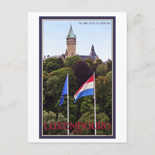 Luxembourg Flags Postcard (Front)