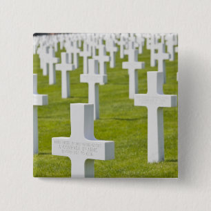 Luxembourg, Hamm. US Military Cemetery 2 Inch Square Button