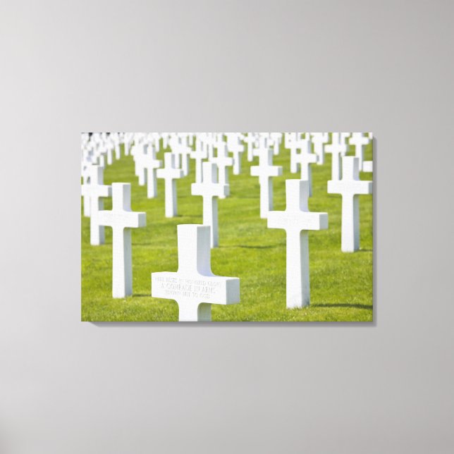 Luxembourg, Hamm. US Military Cemetery Canvas Print (Front)