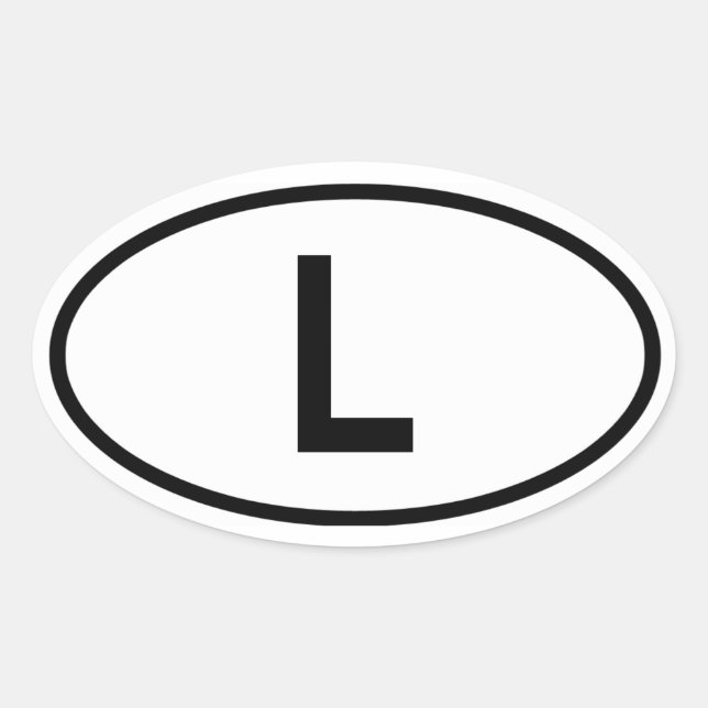 Luxembourg "L" Oval Sticker (Front)