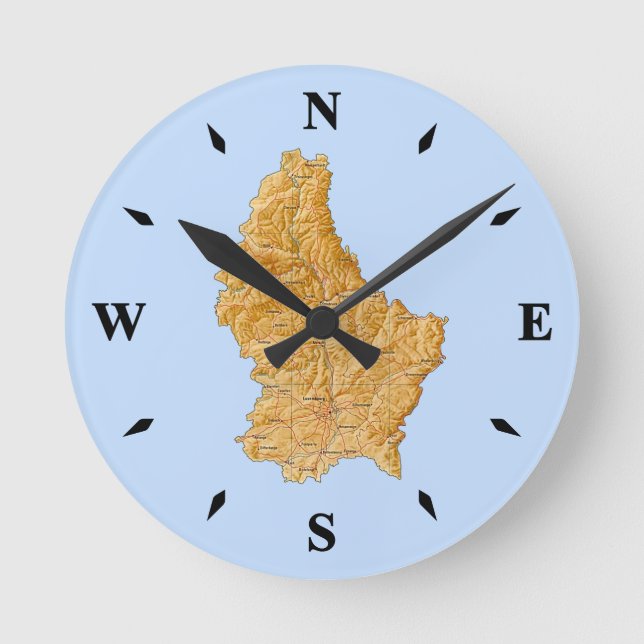 Luxembourg Map Clock (Front)